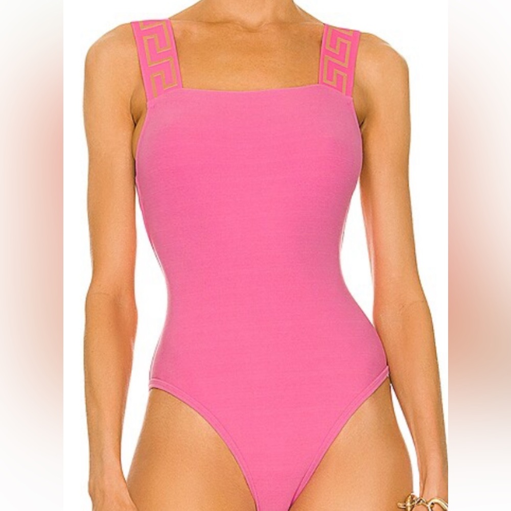 VERSACE Greca Strap One Piece Swimsuit